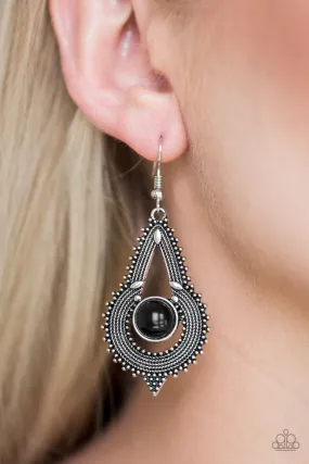 Paparazzi Earring ~ Zoomin Zumba - Black