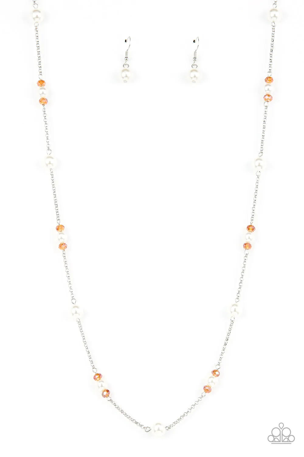 Paparazzi Keep Your Eye On The BALLROOM - Orange Necklace