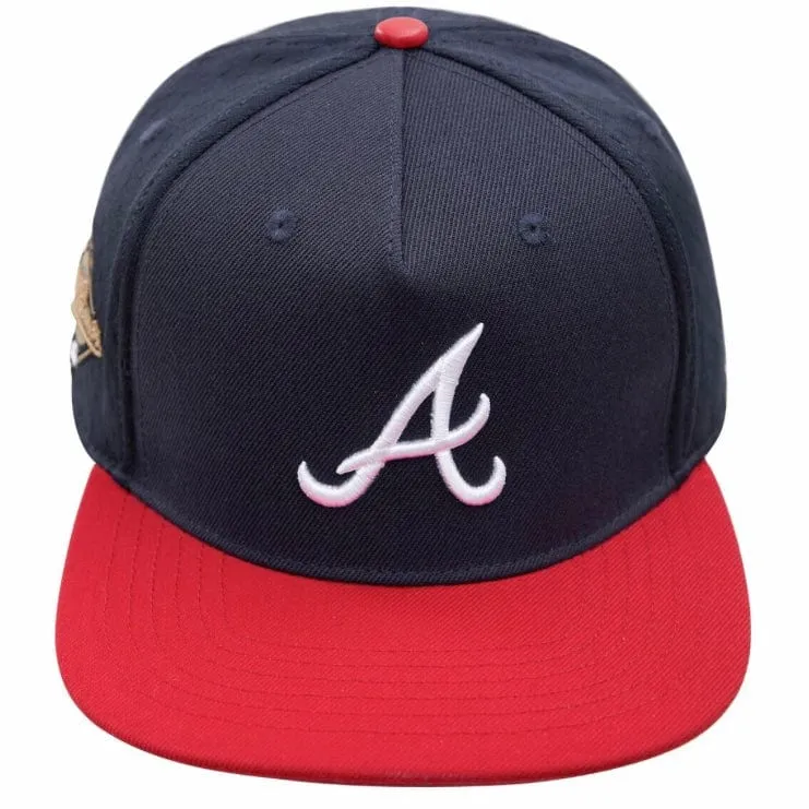 Pro Standard Atlanta Braves Logo Mesh Snapback Hat (Midnight Navy)