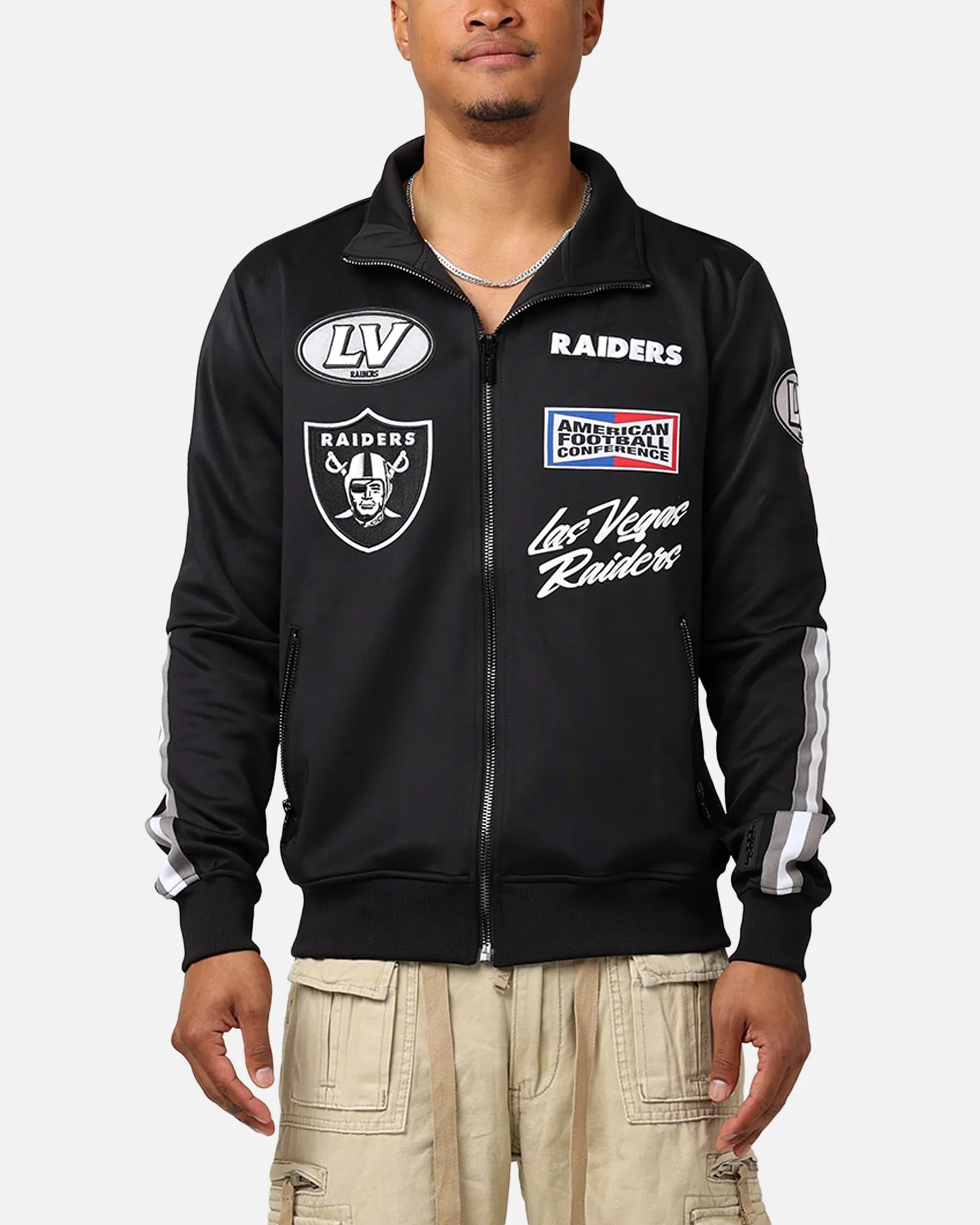 Pro Standard Las Vegas Raiders Fast Lane Track Jacket Black