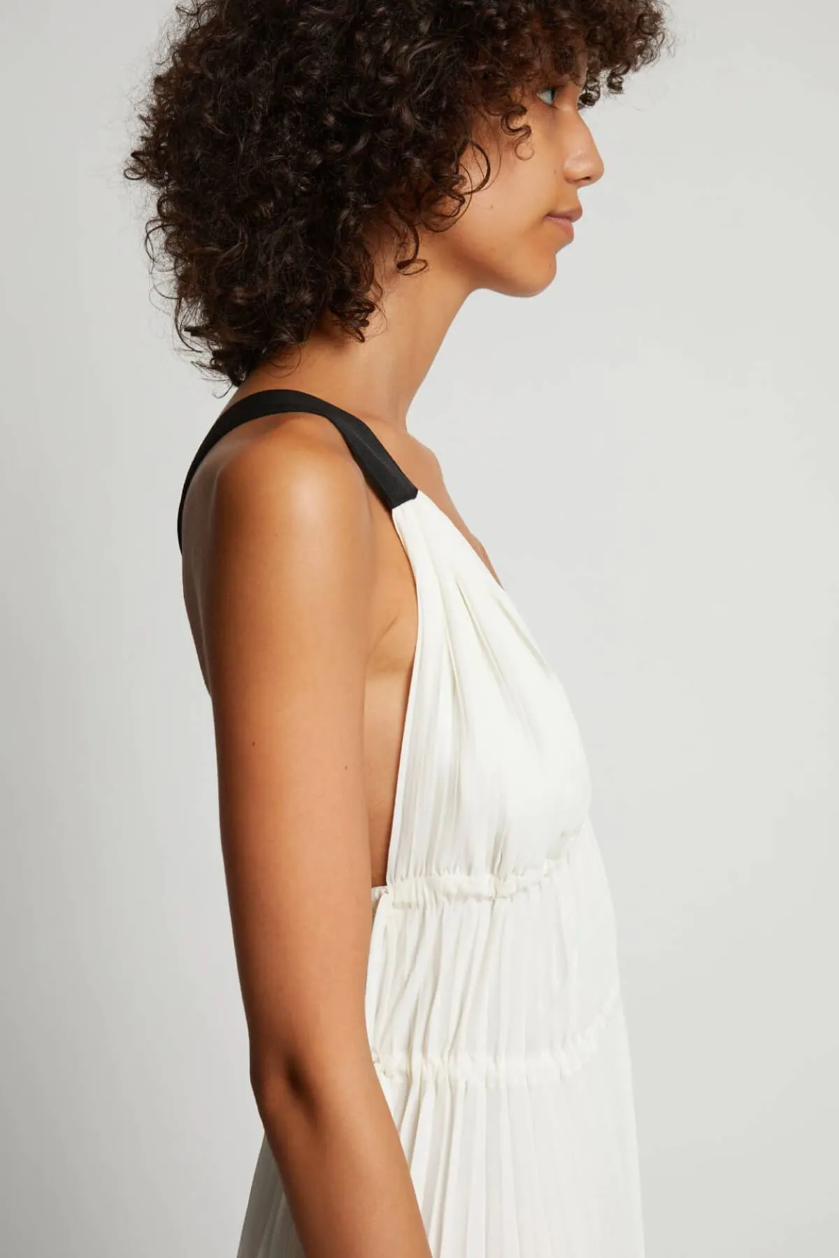 Proenza Schouler White Label Broomstick Pleated Tank Dress - Off White