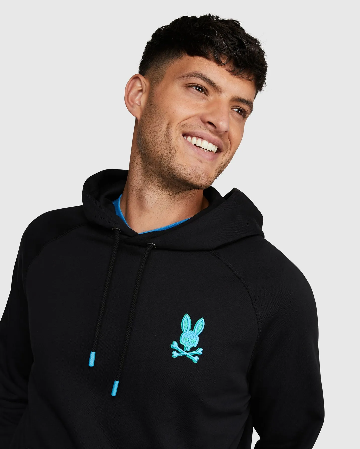 Psycho Bunny Bennett Popover Hoodie in Black