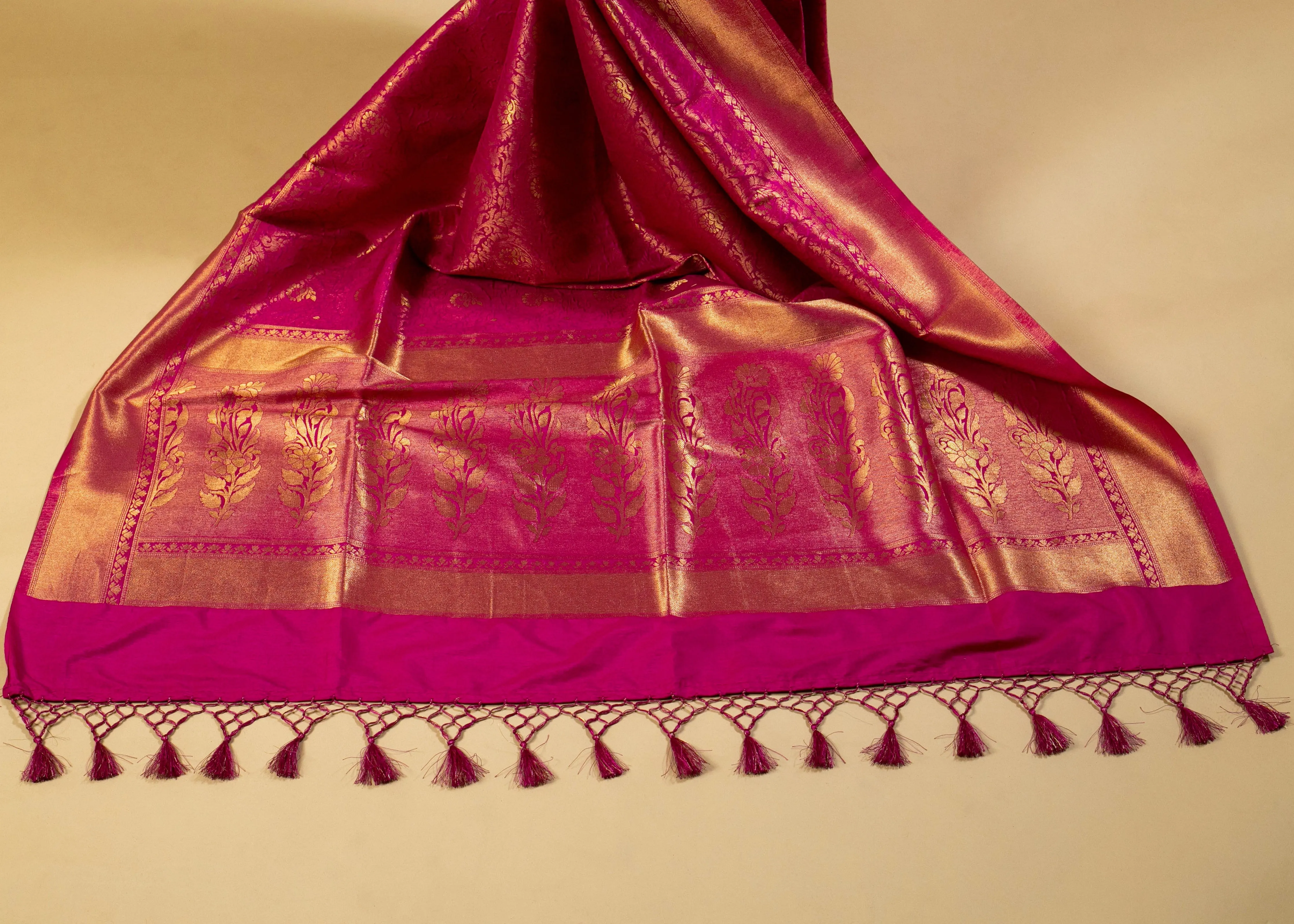 Pure  Banarasi Saree with Jaal and Zari Work