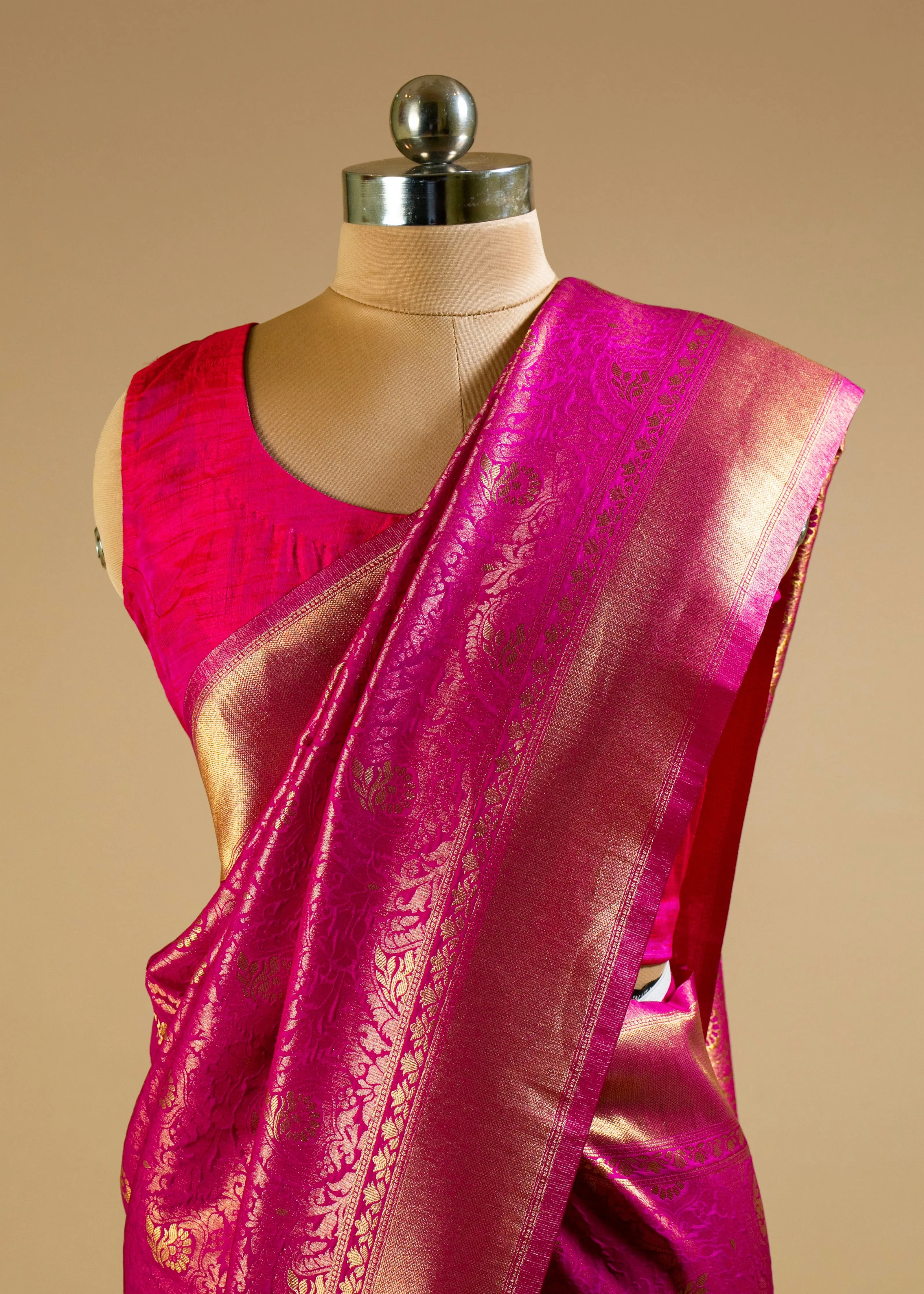 Pure  Banarasi Saree with Jaal and Zari Work