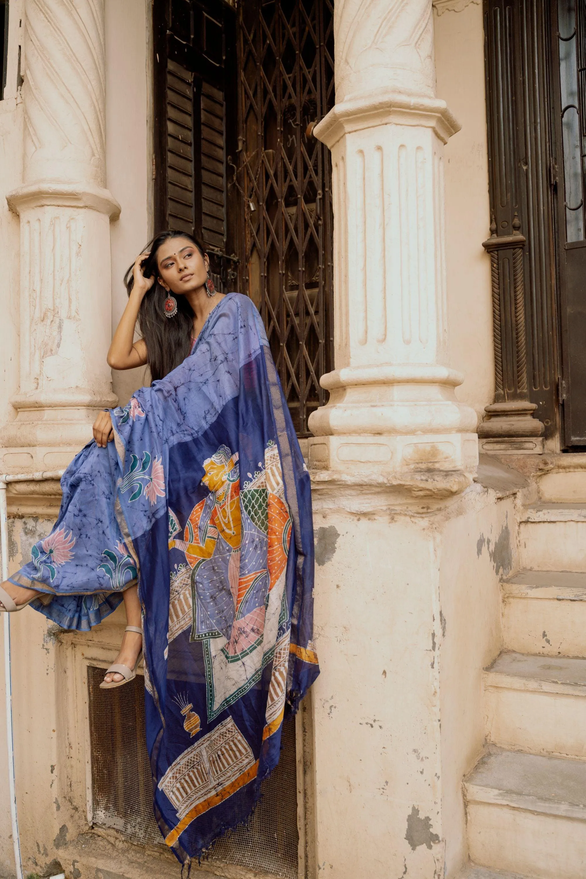 Ragini Rang Rasiya   -  Narmada Batik Maheswari saree