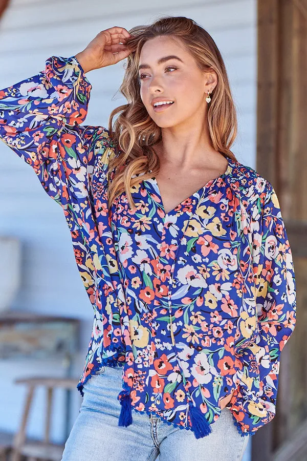 Rue Top Carnation print