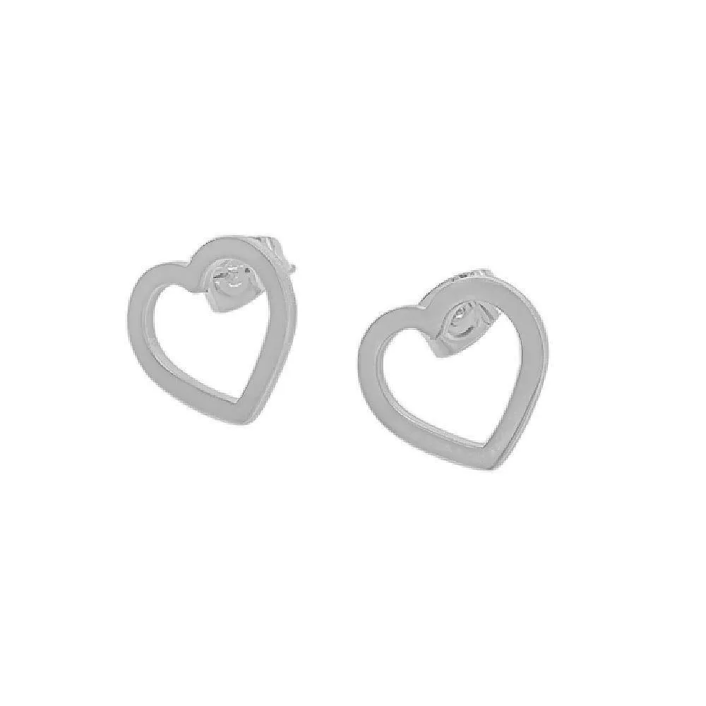 Sab Thin Open Heart Earrings