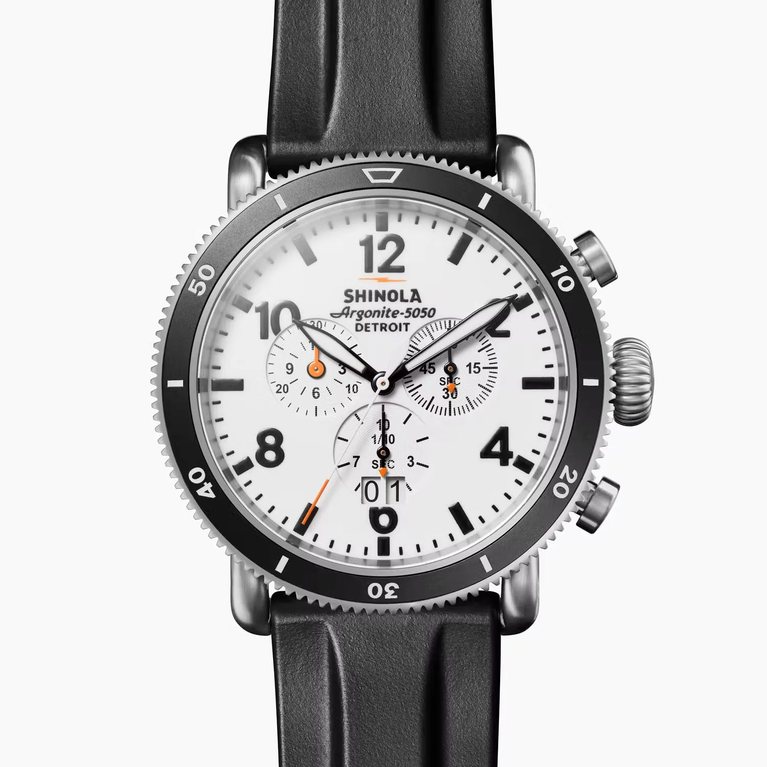 Shinola Titanium White Hurricane Runwell Sport Chronograph 48mm Watch 20224028