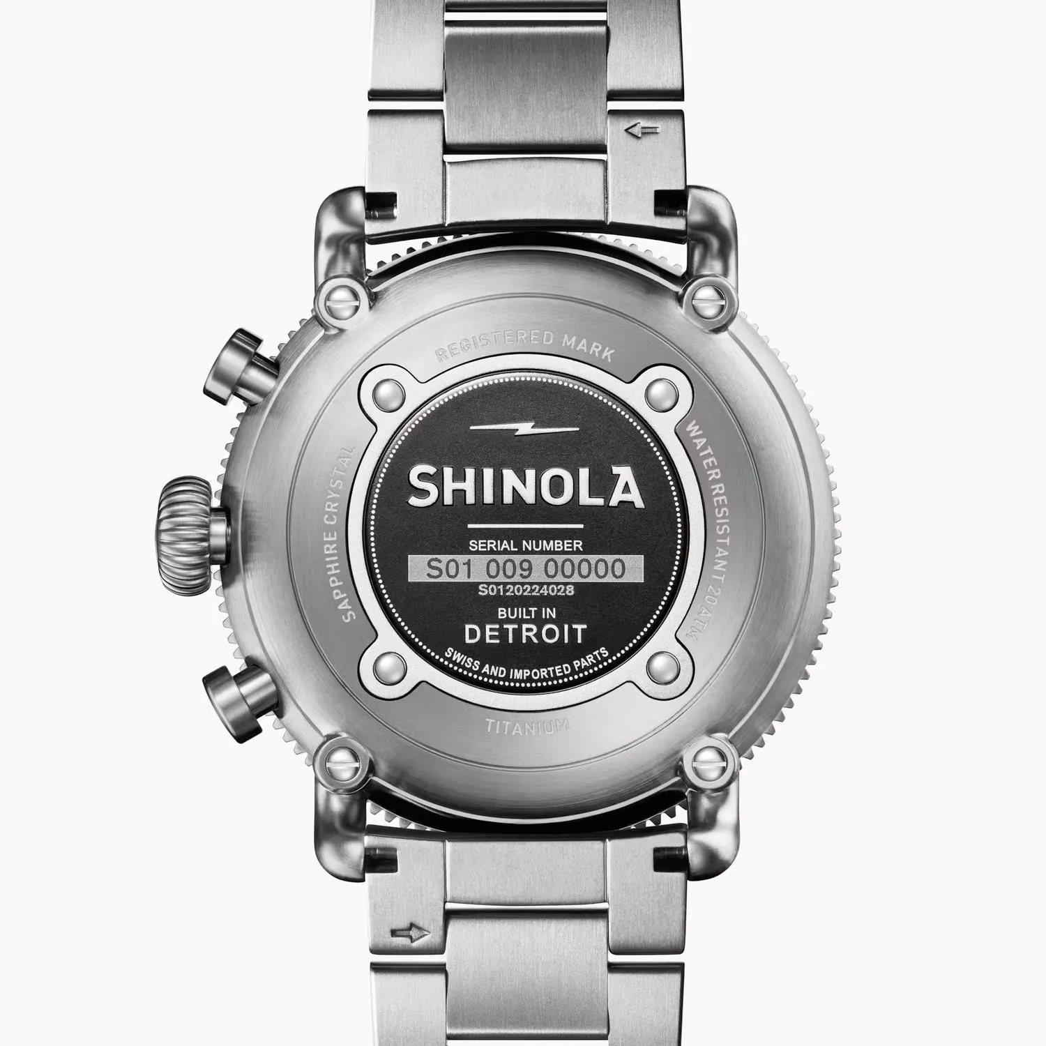 Shinola Titanium White Hurricane Runwell Sport Chronograph 48mm Watch 20224028