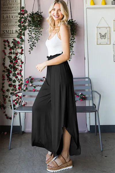 Slit High Waist Wide Leg Pants