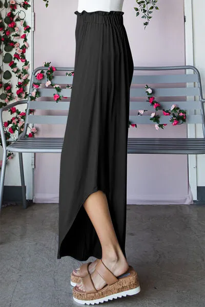 Slit High Waist Wide Leg Pants