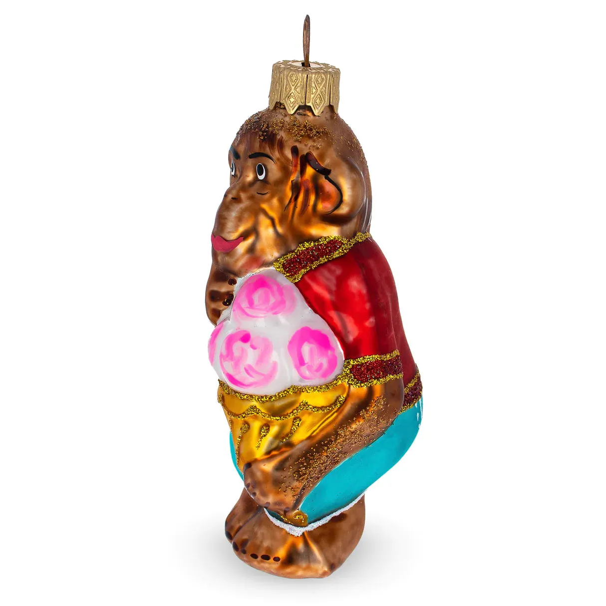 Strawberry Ice Cream Cone Monkey Ornament