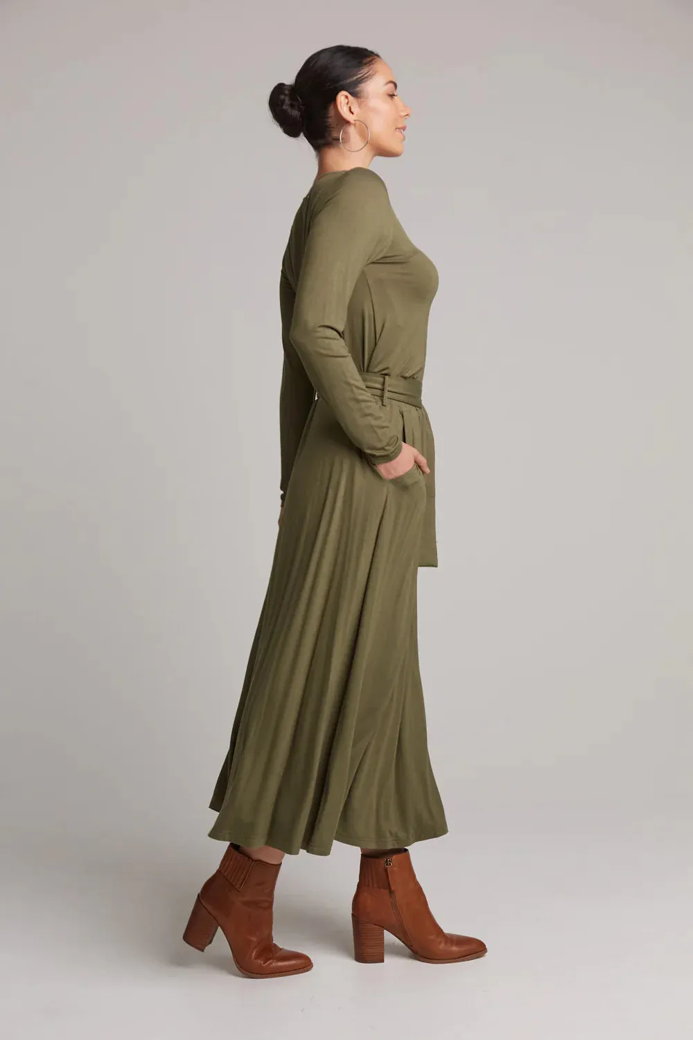 Studio Jersey Tie Skirt (Fern)