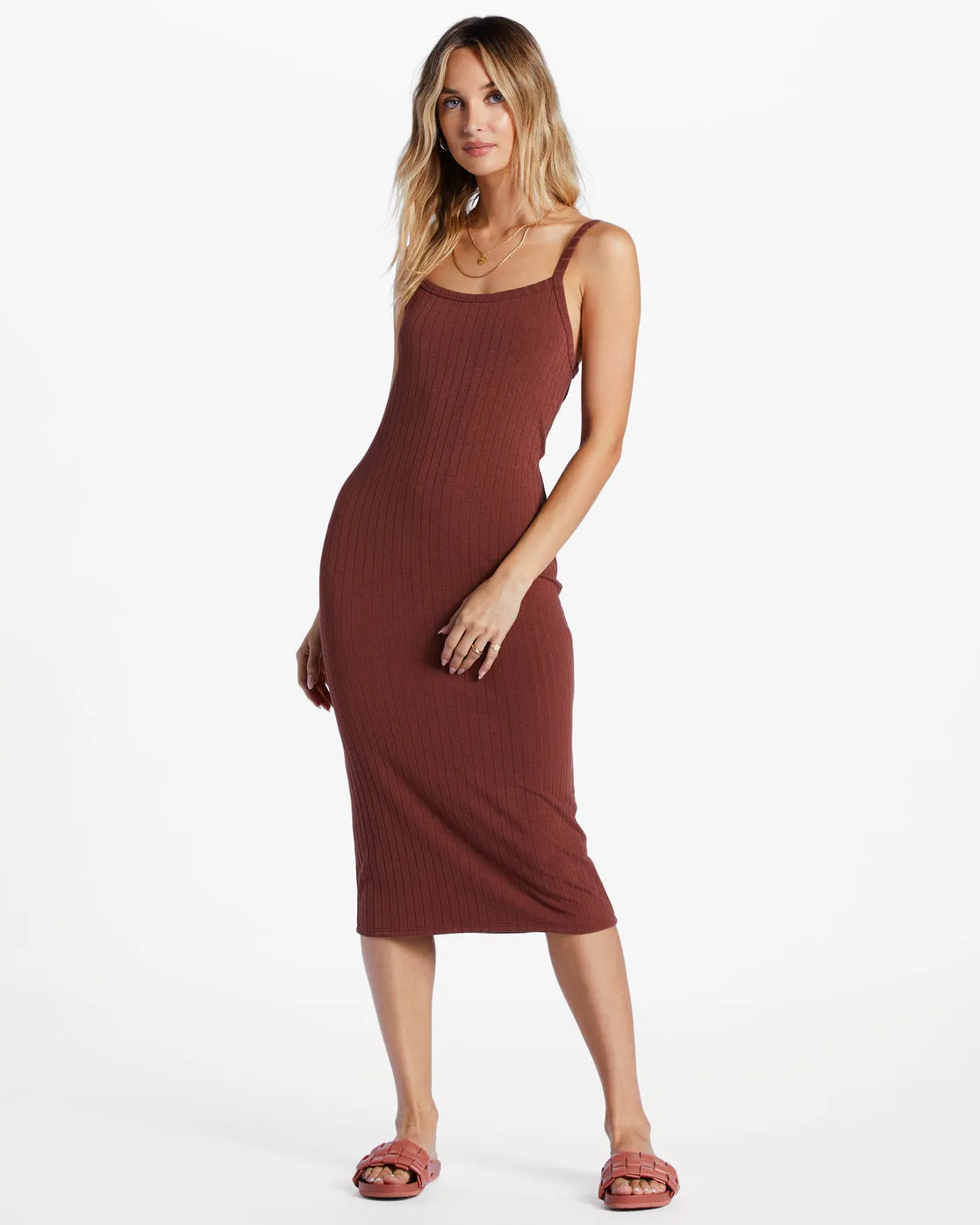 Summer Babe Midi Dress - Mocha