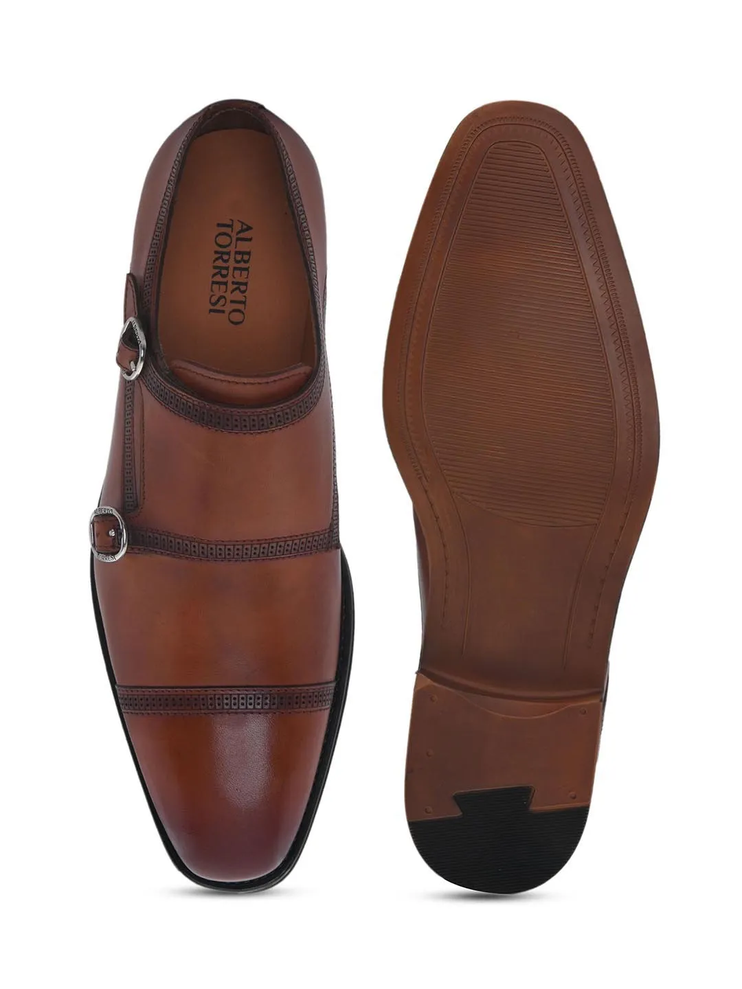 Tan Leather Slip On Shoes For Men