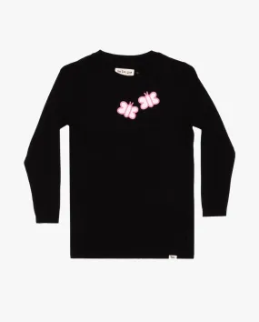 TGC Happy Is Beautiful Black LS Tee