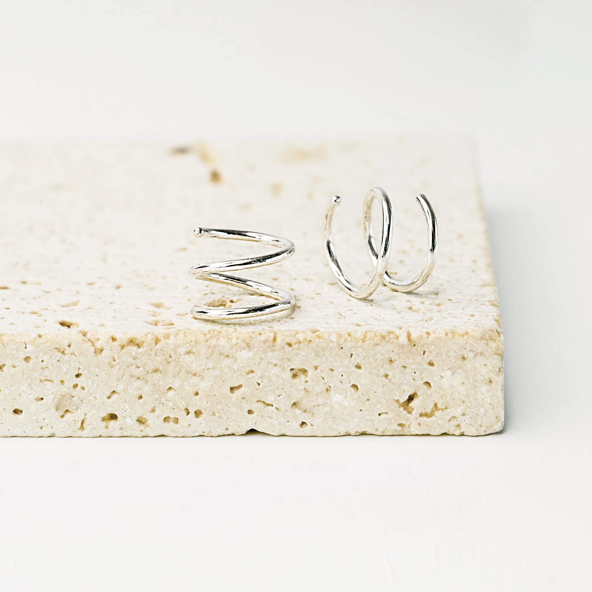 Tiny Twist Double Huggie Earrings