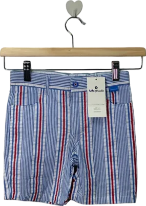 Tutto Piccolo Blue/Red/White Striped Bermuda Shorts  UK 5-6 Years