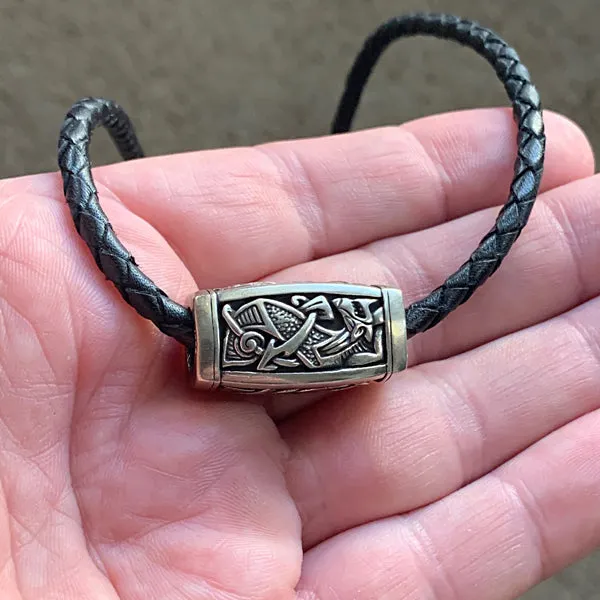 Viking Art Bead - Bronze or Sterling Silver