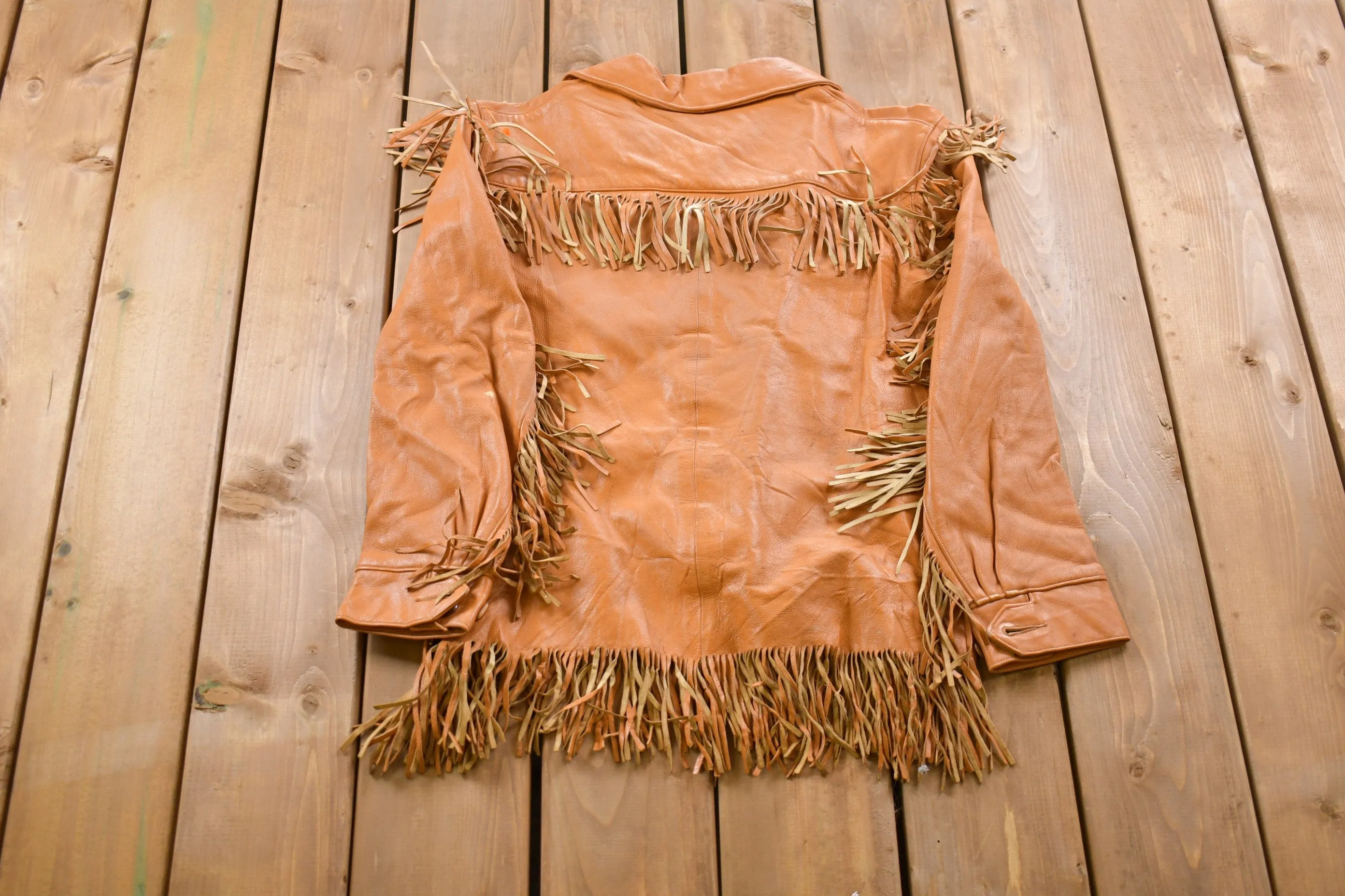 Vintage 1960s Deerskin Leather Pullover Fringe Jacket / Fall Outerwear / Leather Coat / Winter Outerwear / Streetwear Fashion /Fringe Jacket