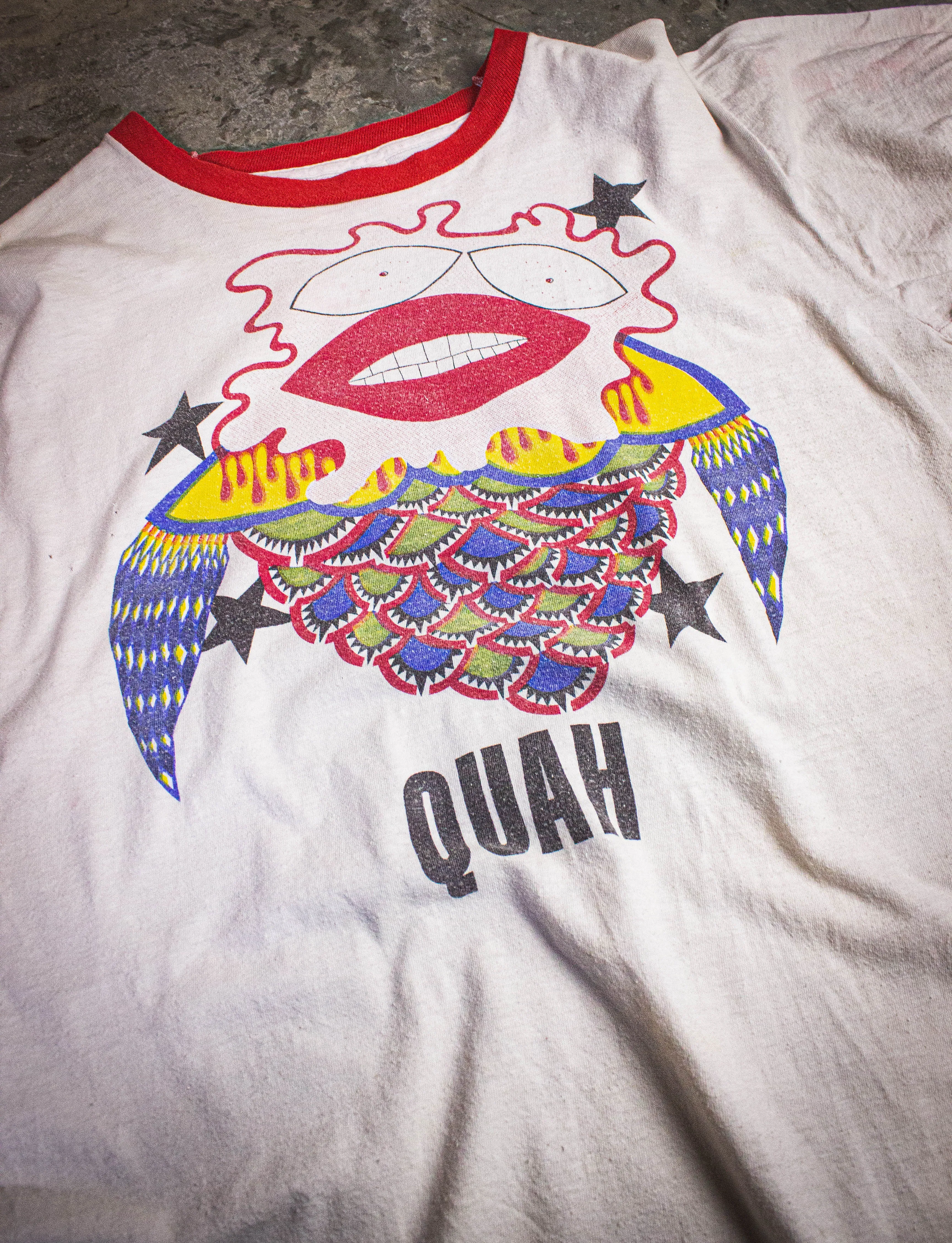 Vintage Jorma Kaukonen Quah Concert Ringer T Shirt 1974 White/Red Large