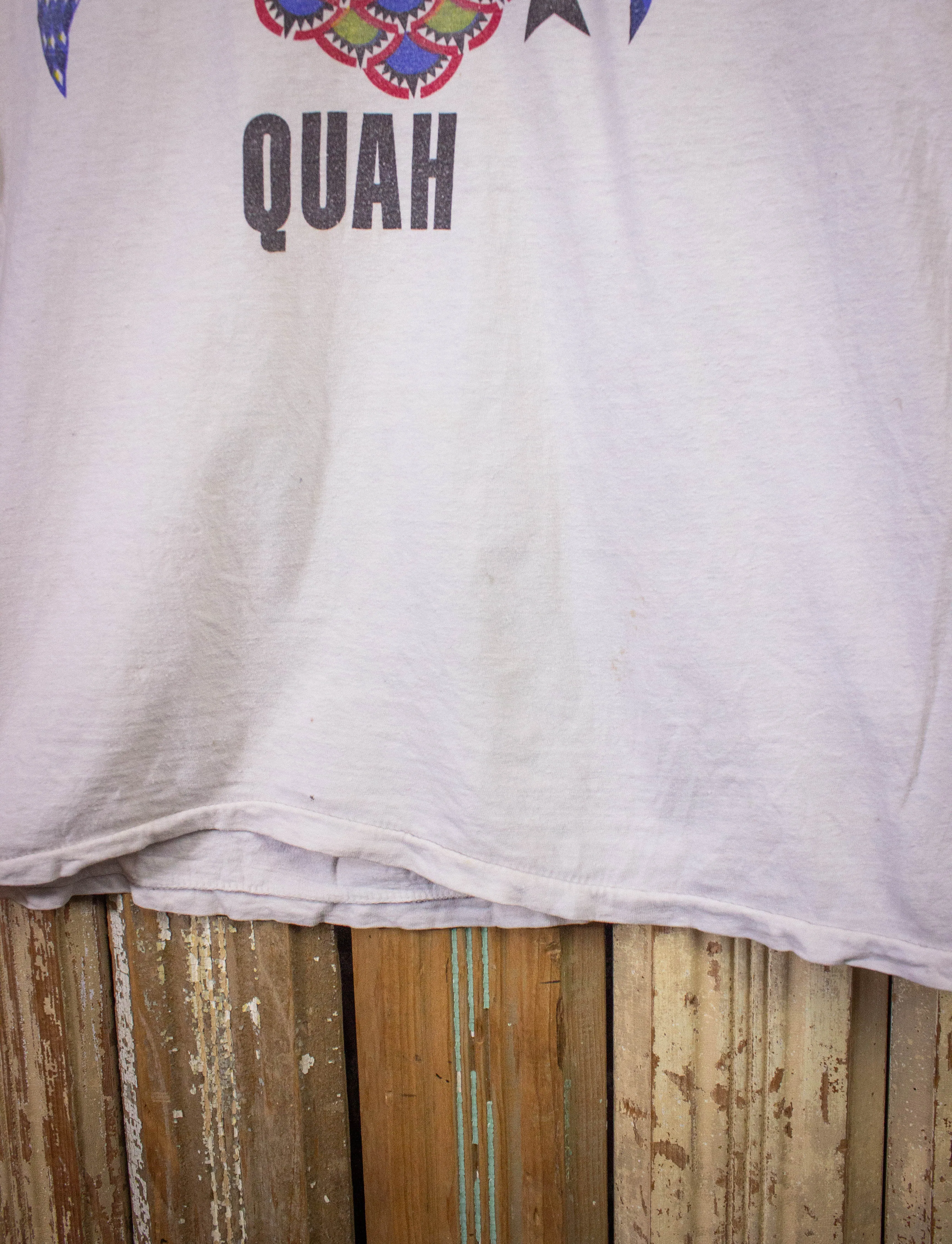 Vintage Jorma Kaukonen Quah Concert Ringer T Shirt 1974 White/Red Large