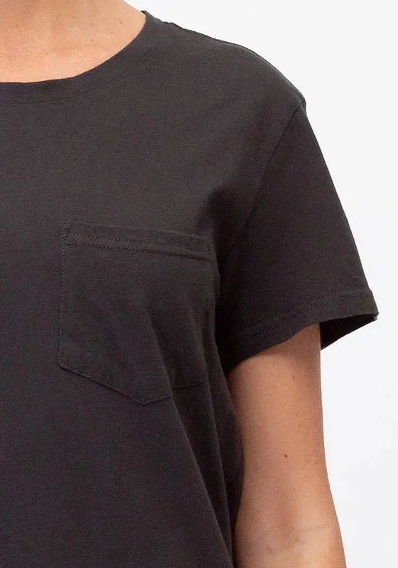 Vintage T'Shirt with Pocket - Charcoal