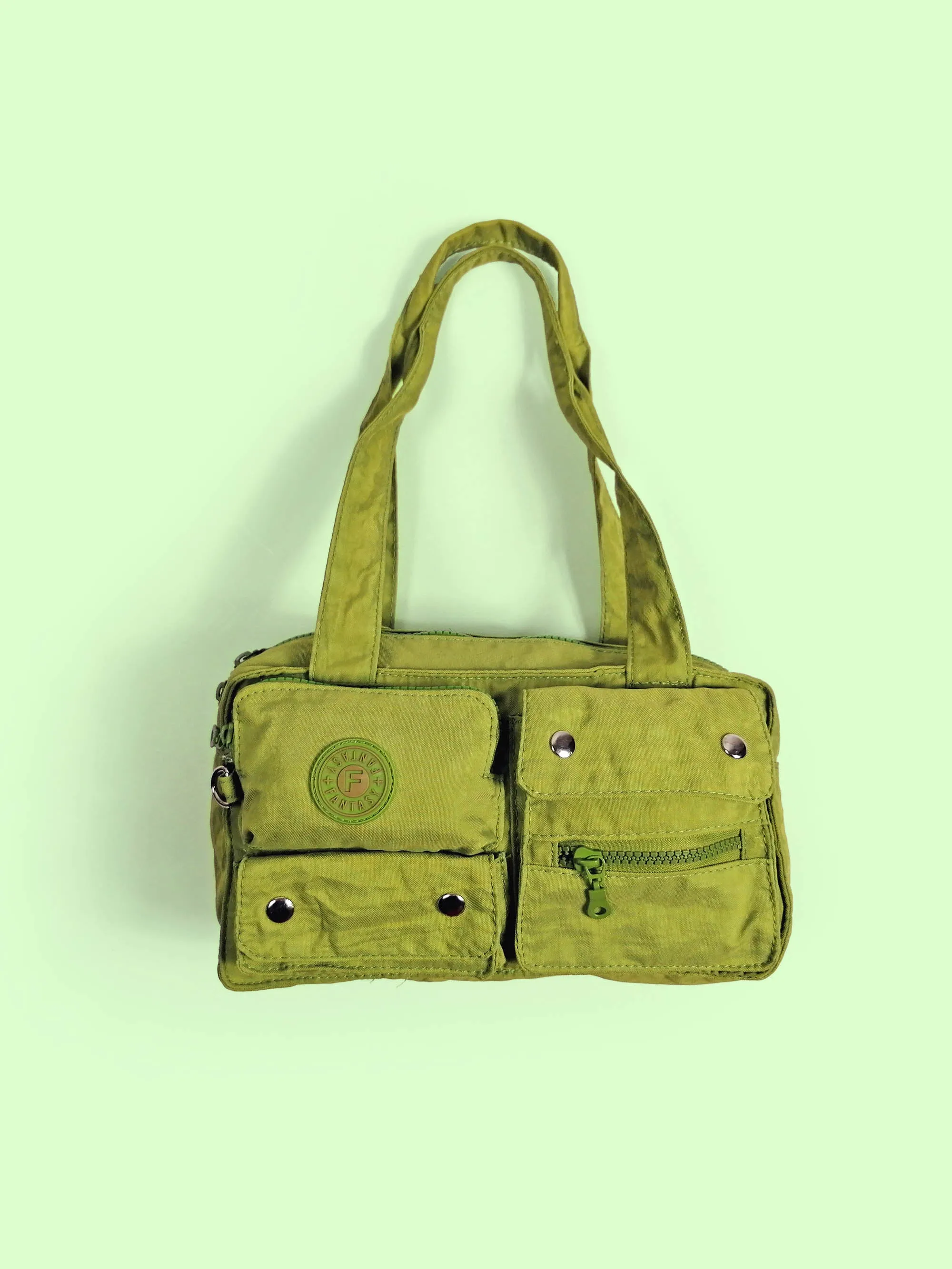 Y2K Green Bag Nylon Baby-Bag